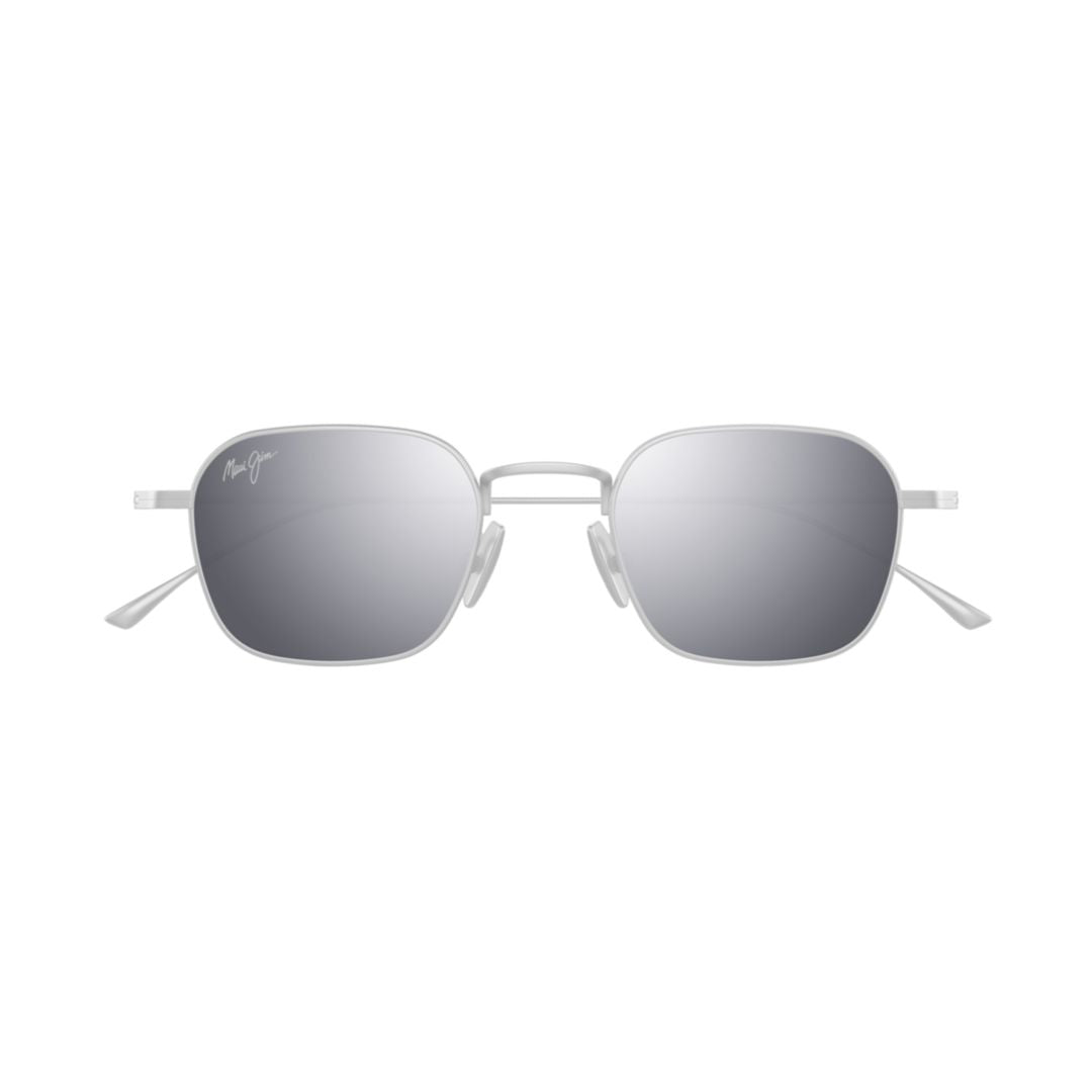 Mekala Minimalist Rectangular Sunglasses with Reflective Lenses