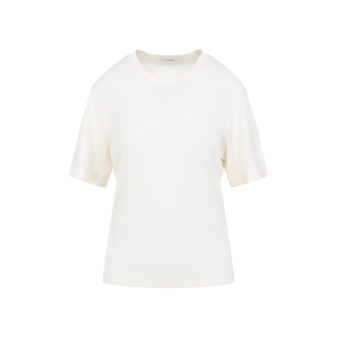 Relaxed-Fit White Cotton T-Shirt With Classic Neckline