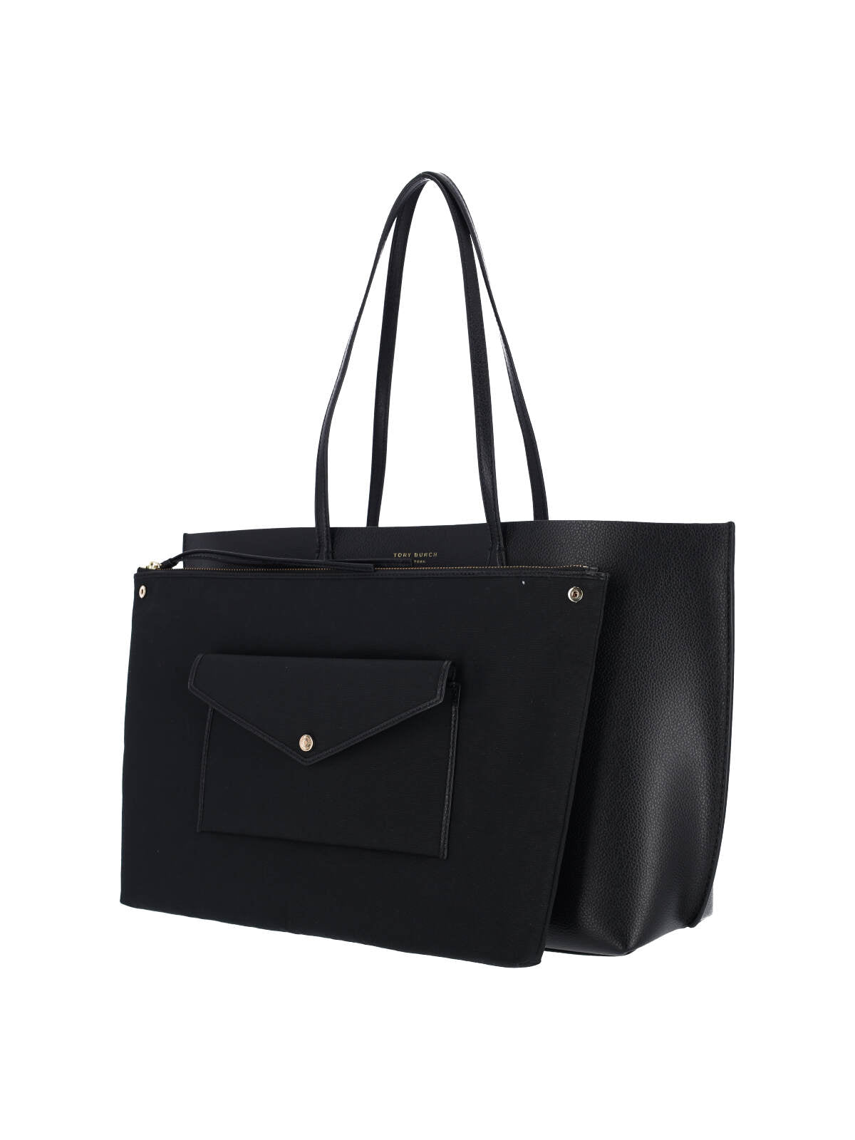 Smooth Black Calf Leather Tote Bag