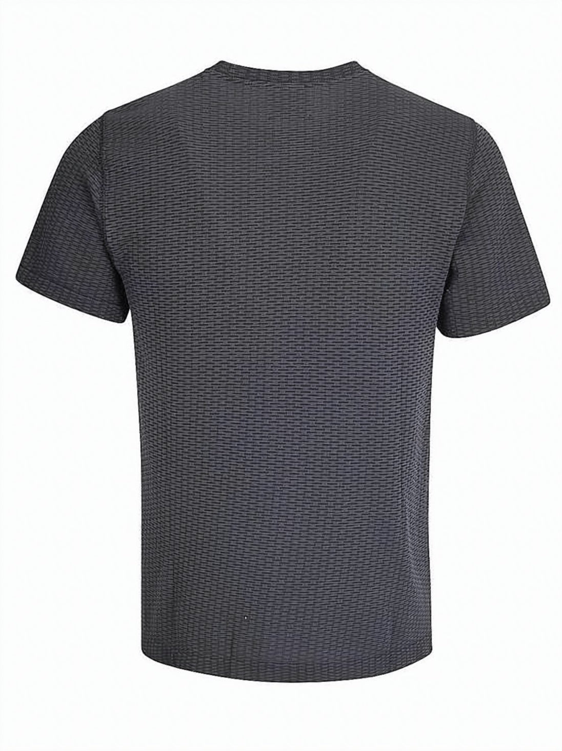 Black Polyamide Polypropylene Textured Training T-Shirt