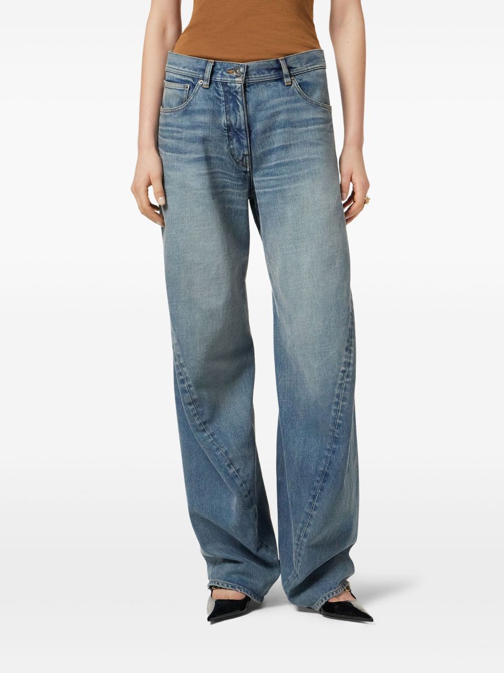 Faded Blue Denim Trousers