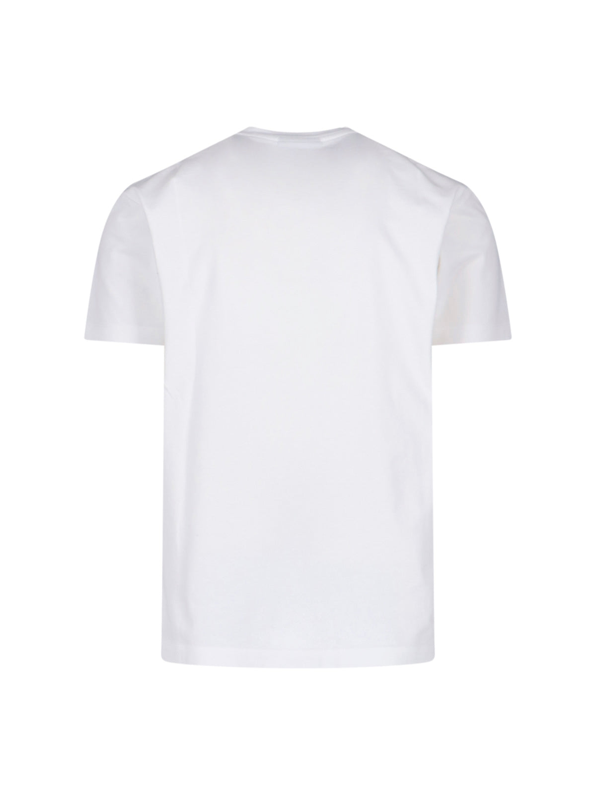 Contrast Logo Cotton T-Shirt with Classic Crew Neckline