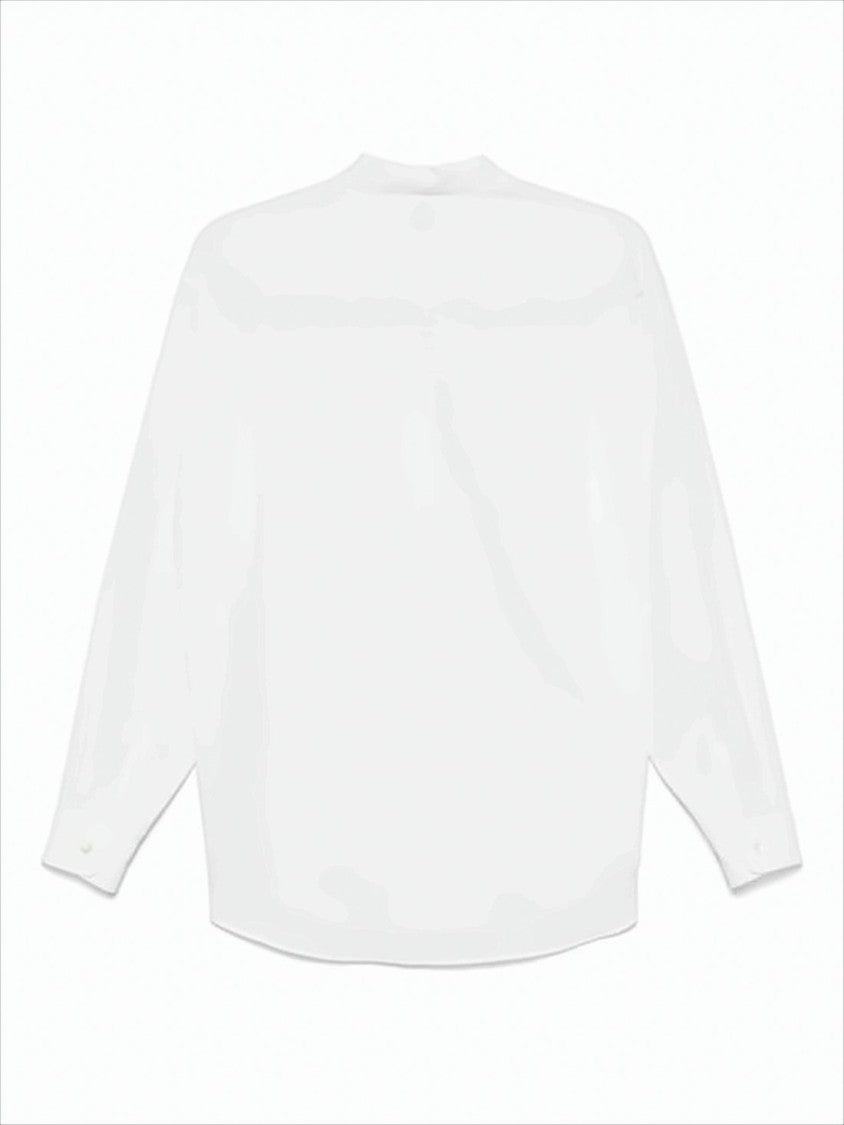 Long-Sleeve White Cotton Shirt