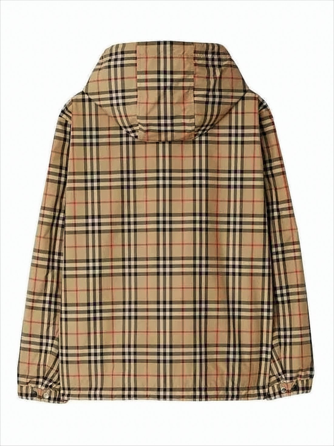 Reversible Check and Solid Hooded Jacket