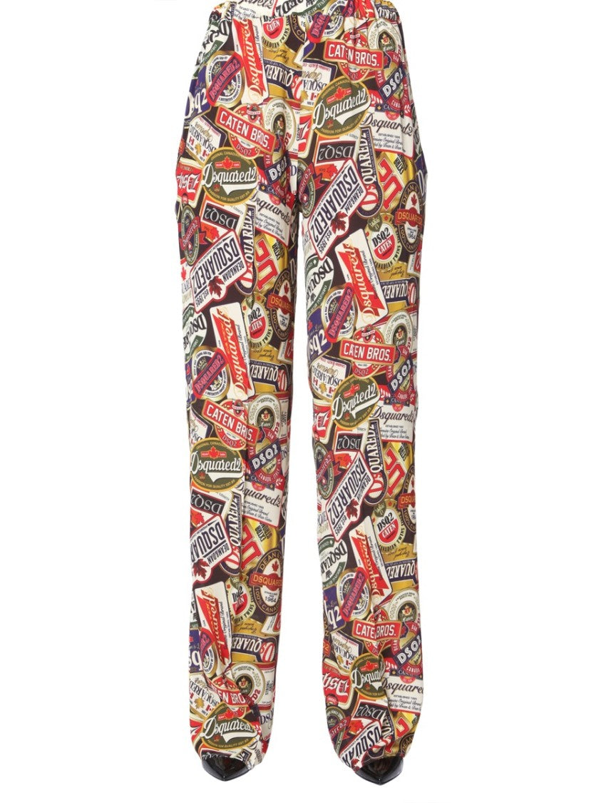 Printed Wide Leg Pants