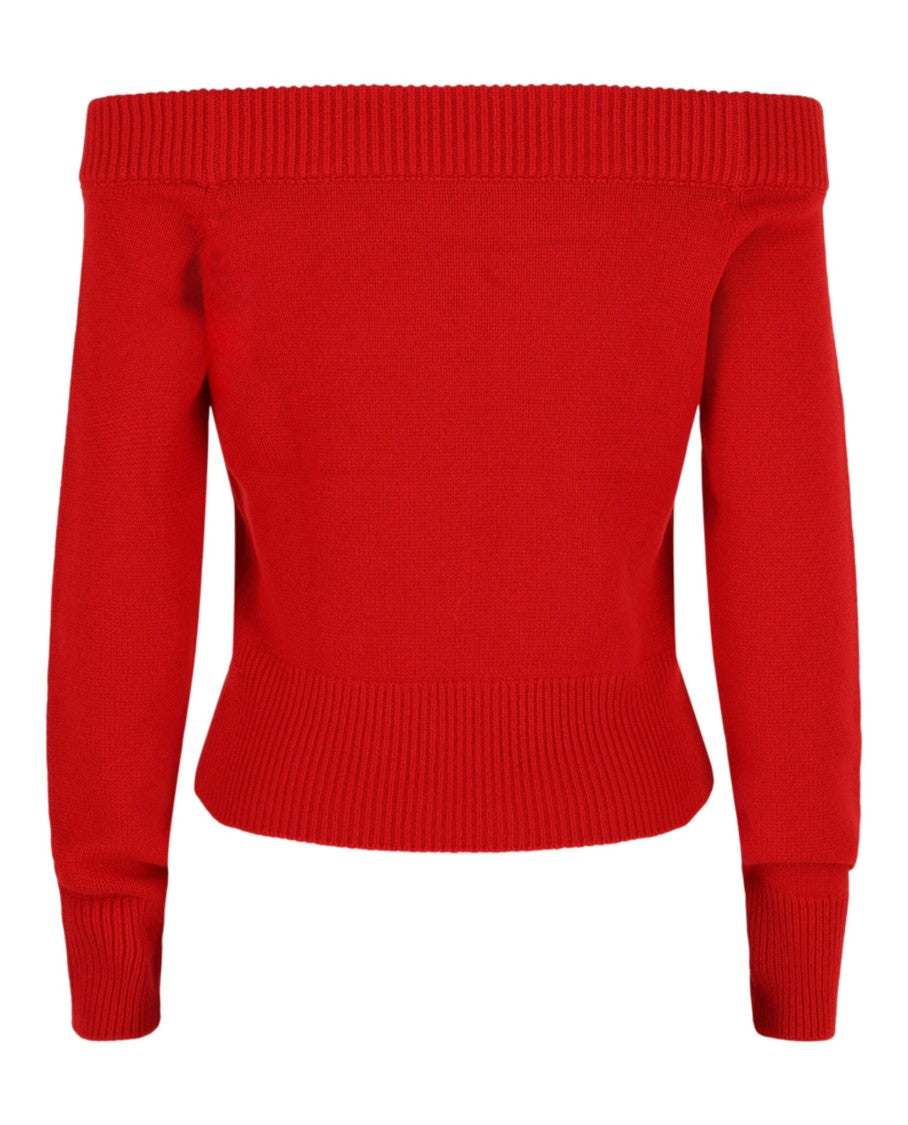 Off-The-Shoulder Wool And Cashmere Blend Sweater