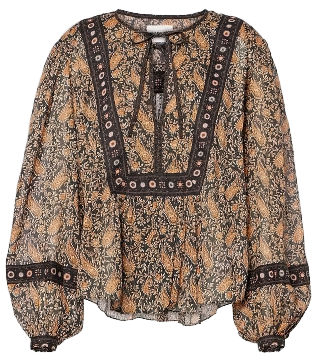 Floral Paisley Pattern Blouse