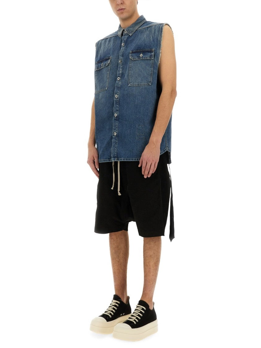 Sleeveless Denim Outer Shirt