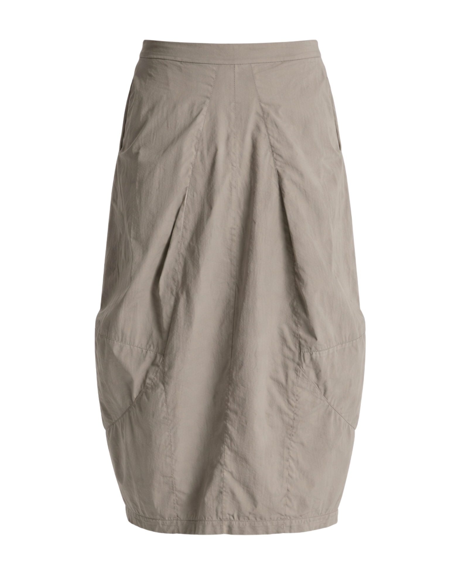 Women’s Midi Skirt In Stretch Cotton Taupe