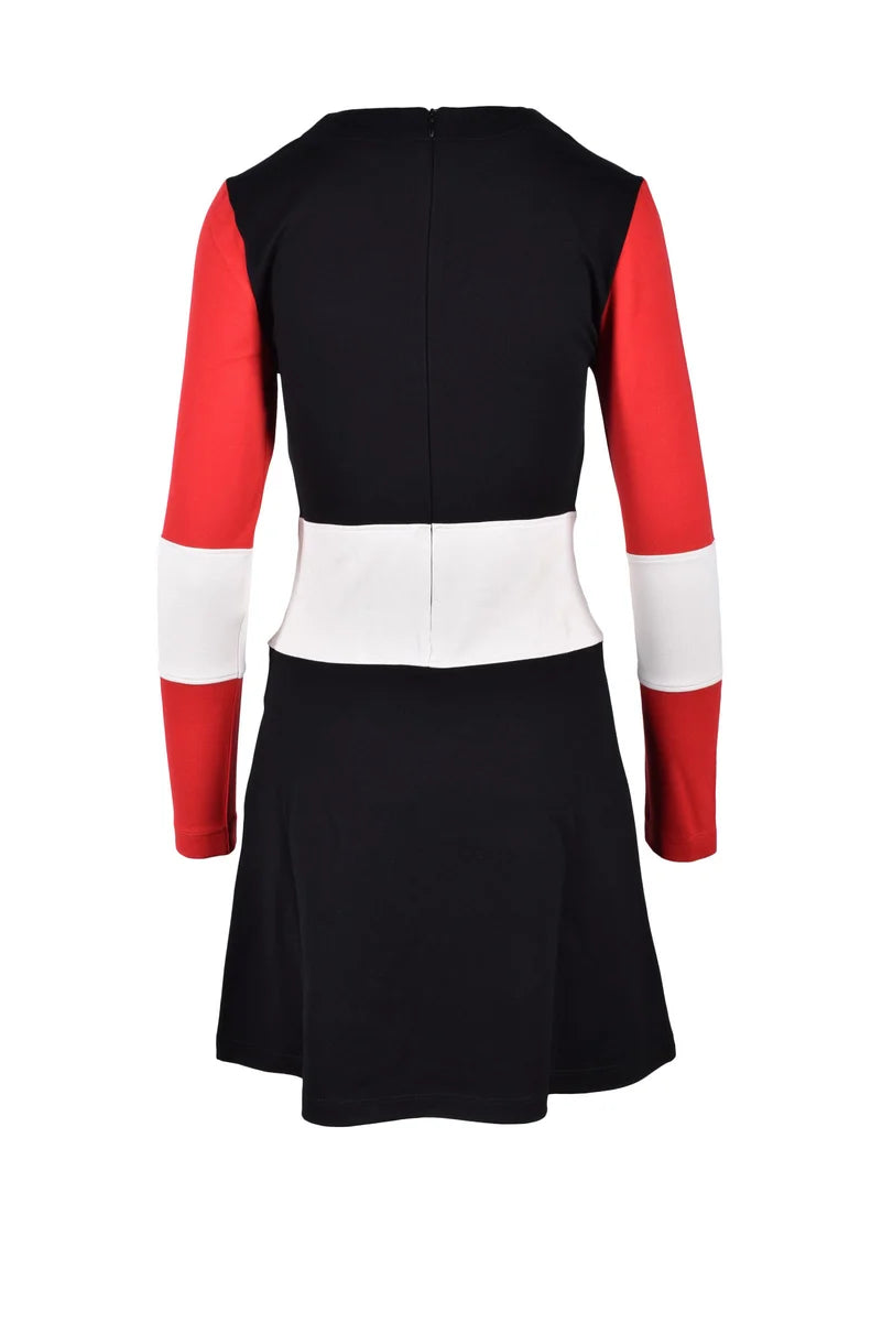 Viscose Nylon Spandex Sweatshirt Dress - Black