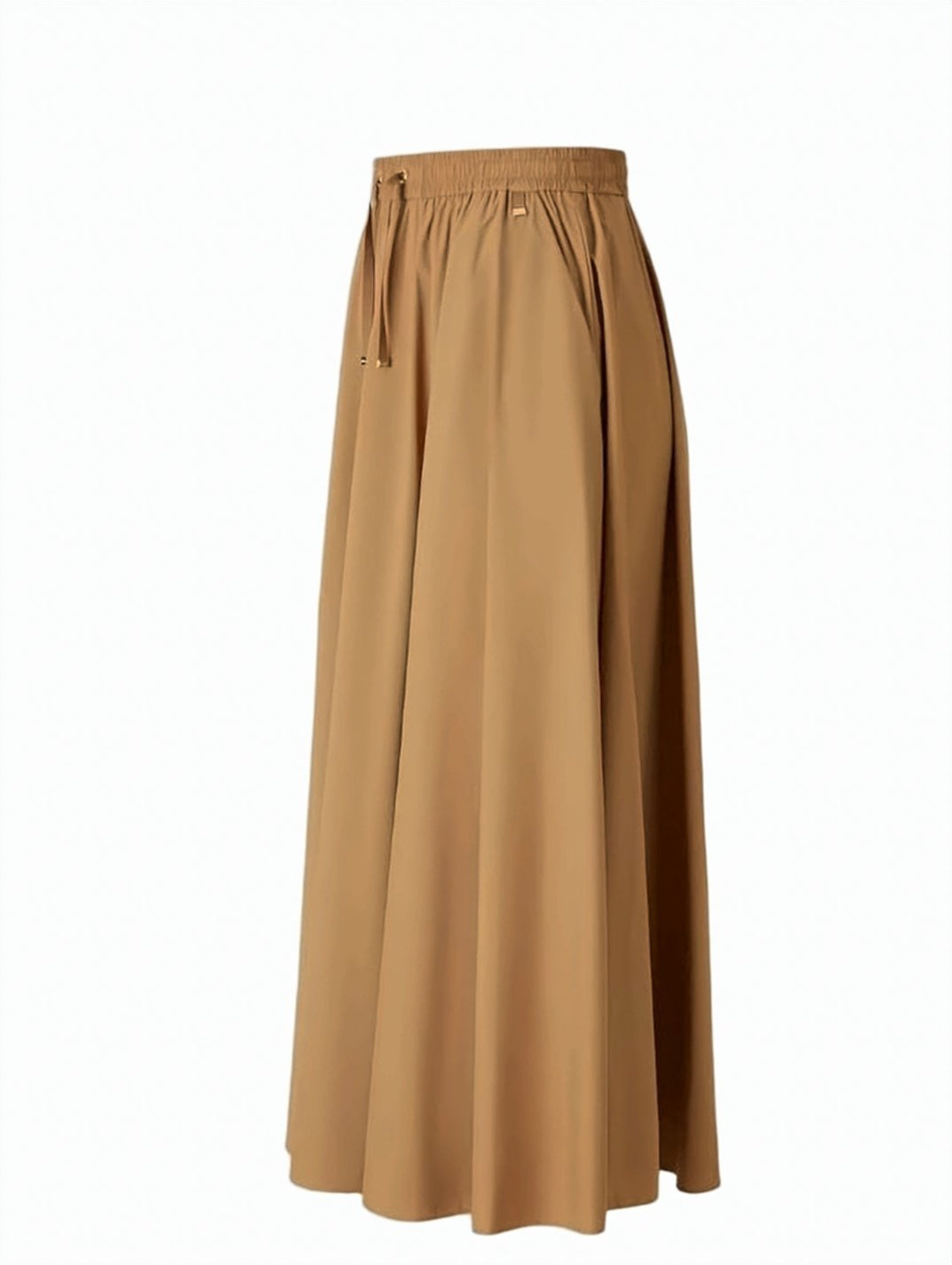 Midi Nylon Drawstring Pocket Skirt