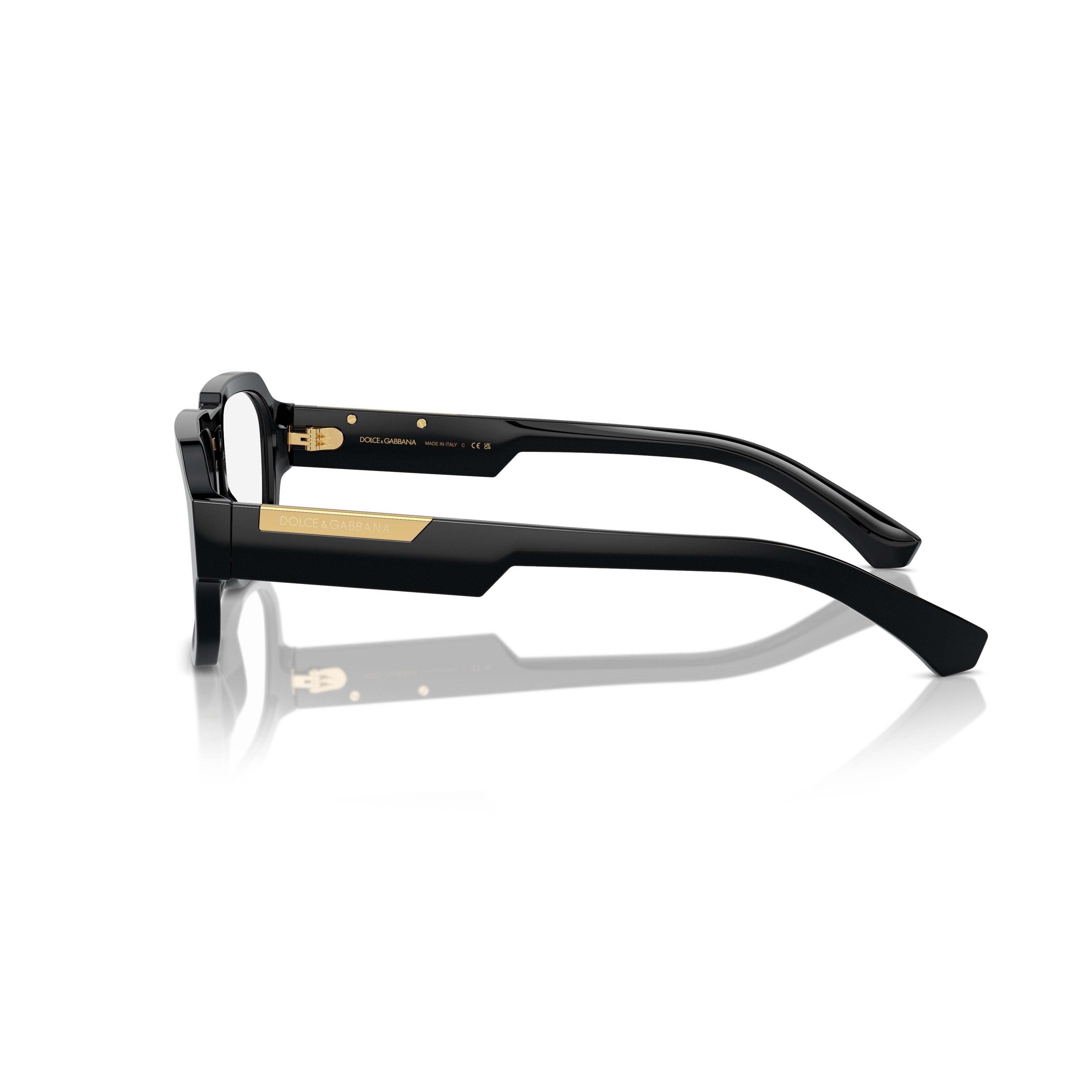 0dg3389 Rectangular Black Acetate Eyeglasses