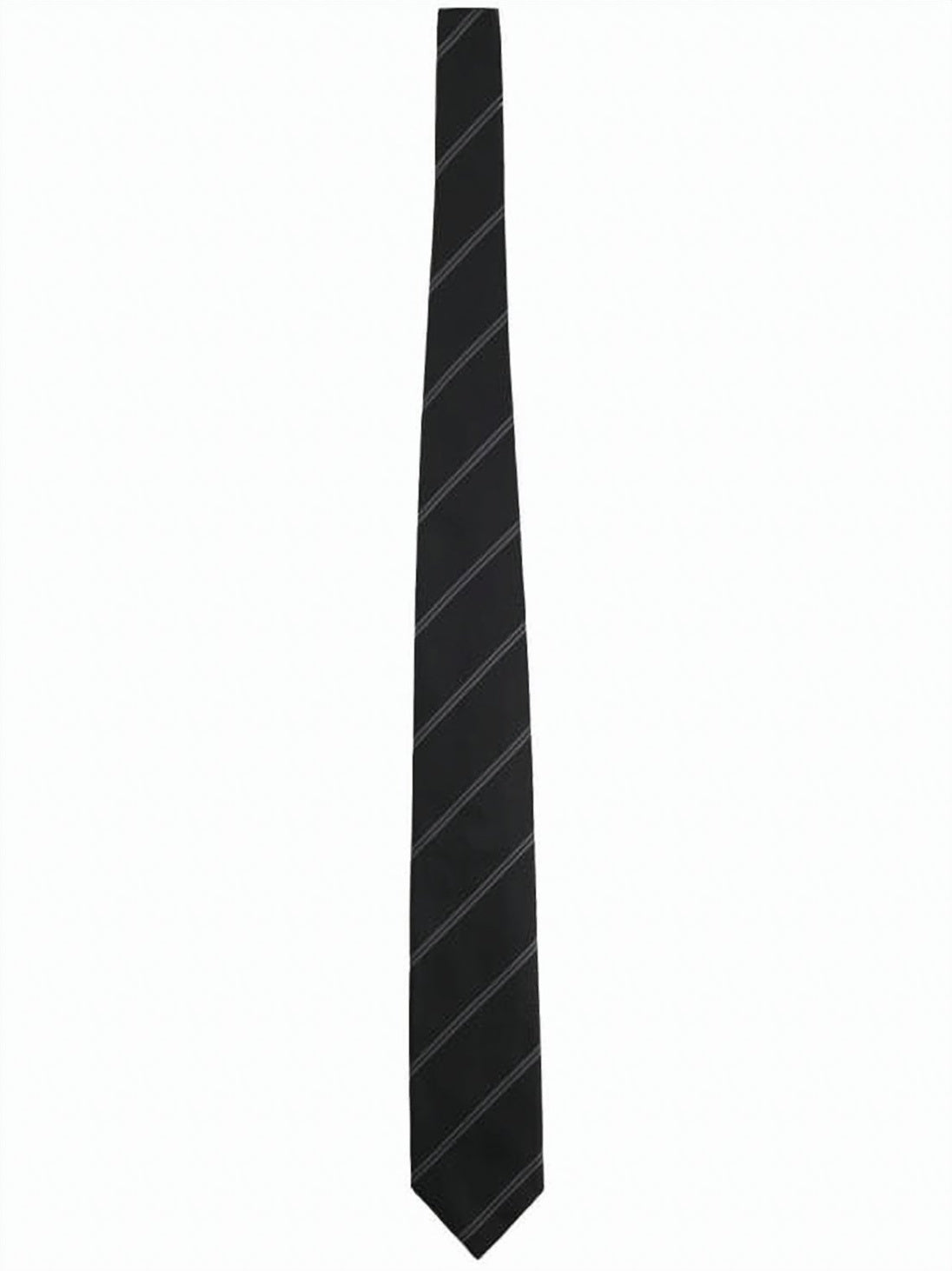 Silk Necktie With Diagonal Stripe Pattern