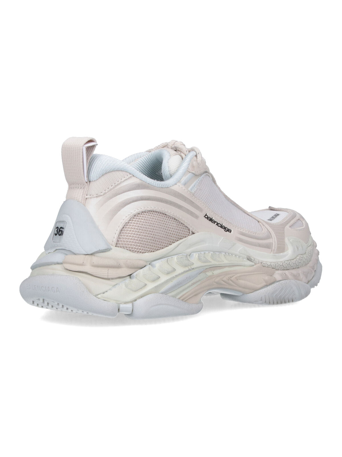 White Layered Chunky Sole Panel Sneakers