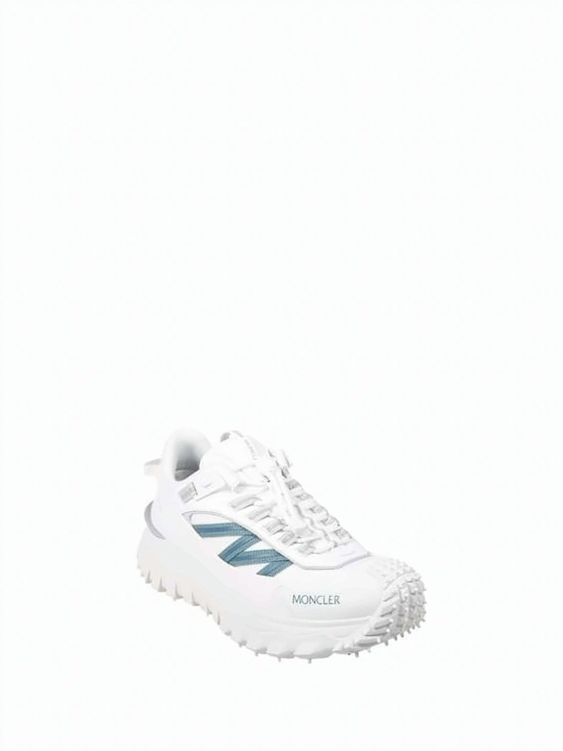 Sporty White Sneakers with Material Mix