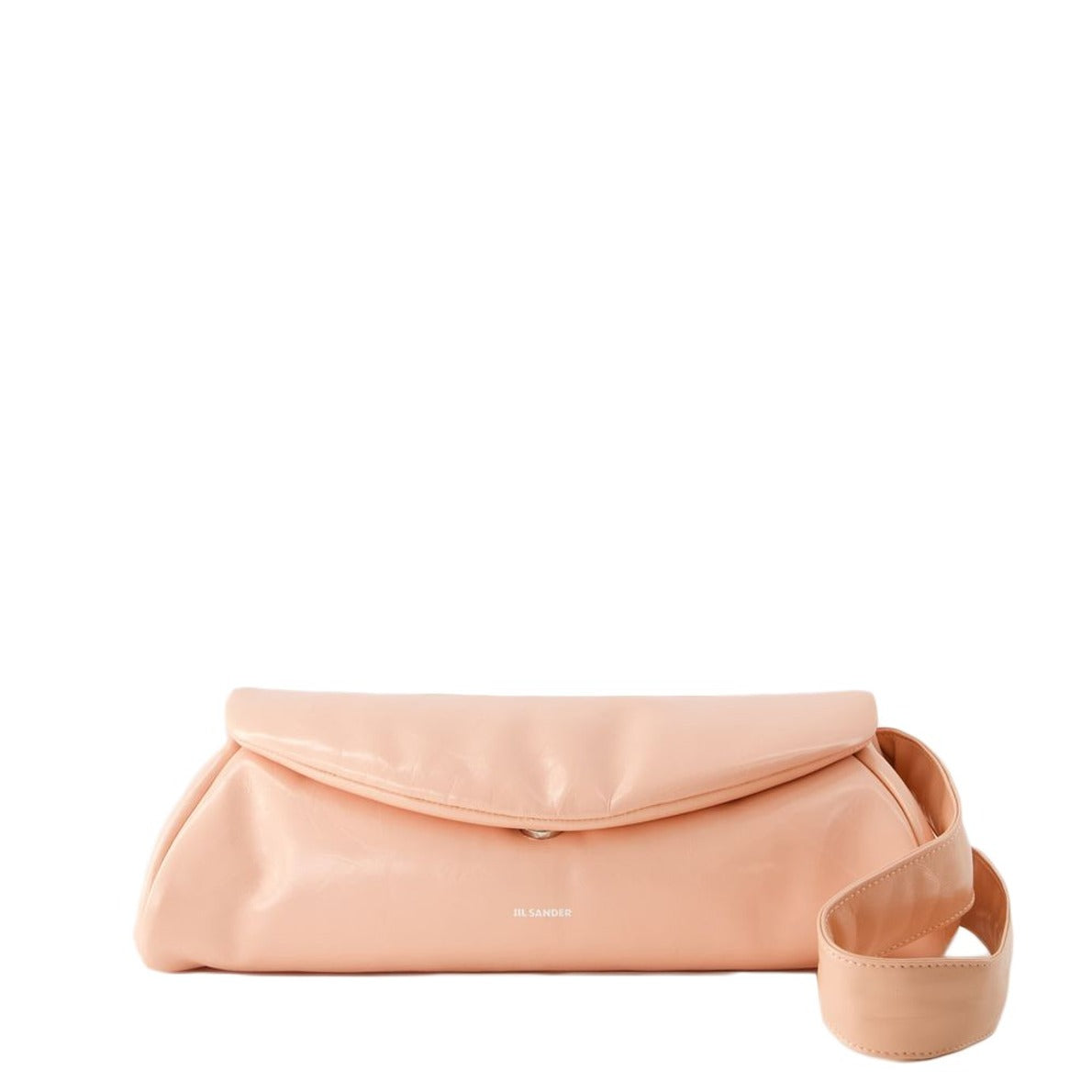 Cannolo Grande Padded Hobo Bag - Leather - Peach Pearl