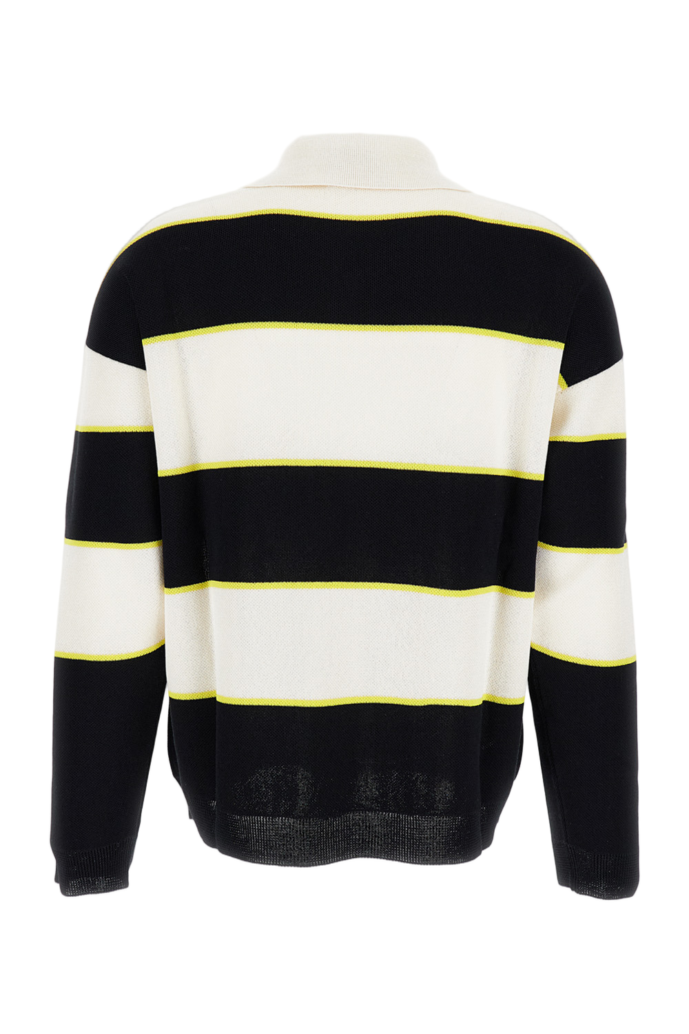 Silk Polo With Ruffled Front Buttoning