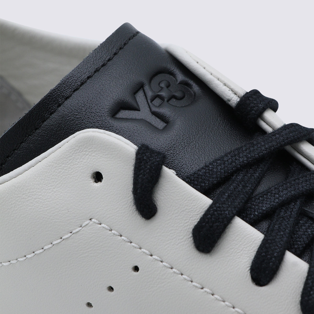 Beige Leather Low-Top Sneakers