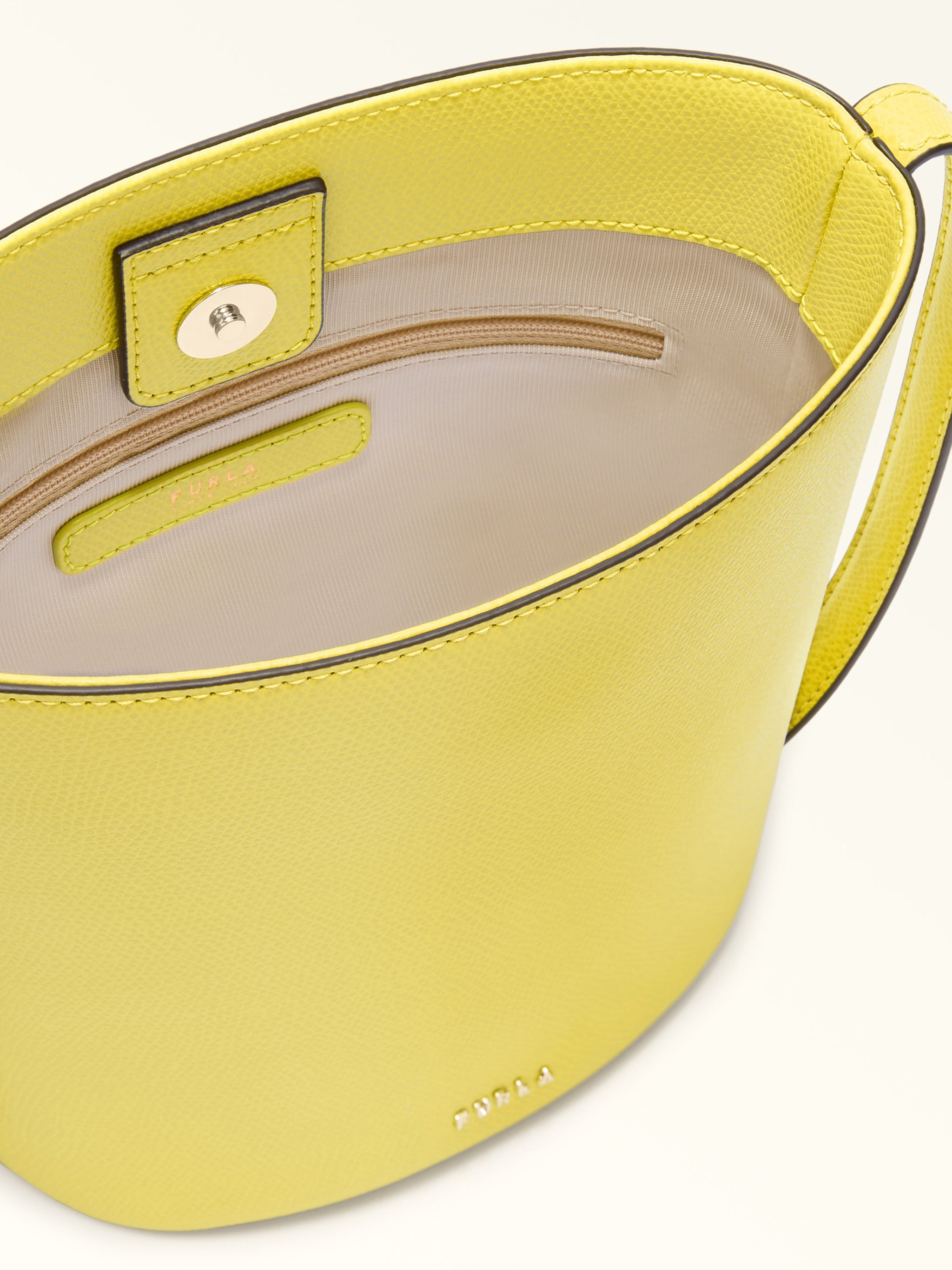 Roxie Bucket Textured Yellow Leather Bag