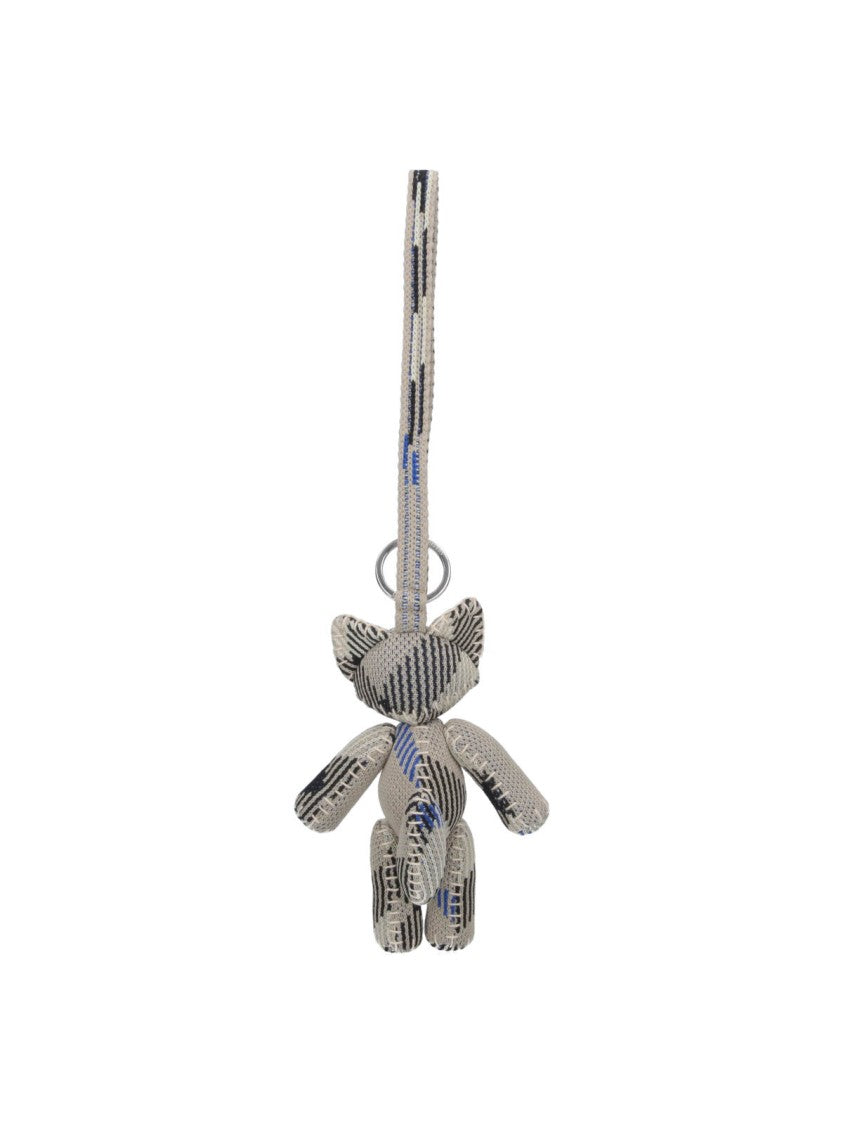 Fox Keychain Charm – Grey