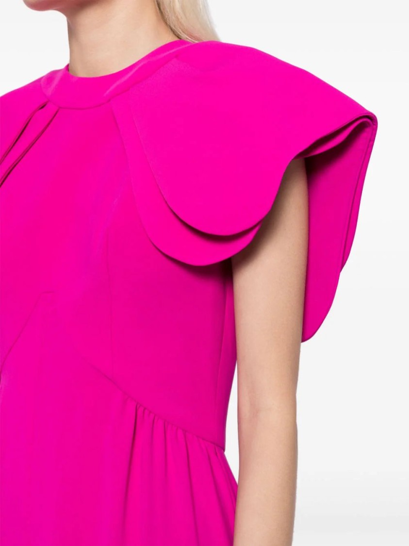 Crepe Jumpsuit, With Back Overskirt