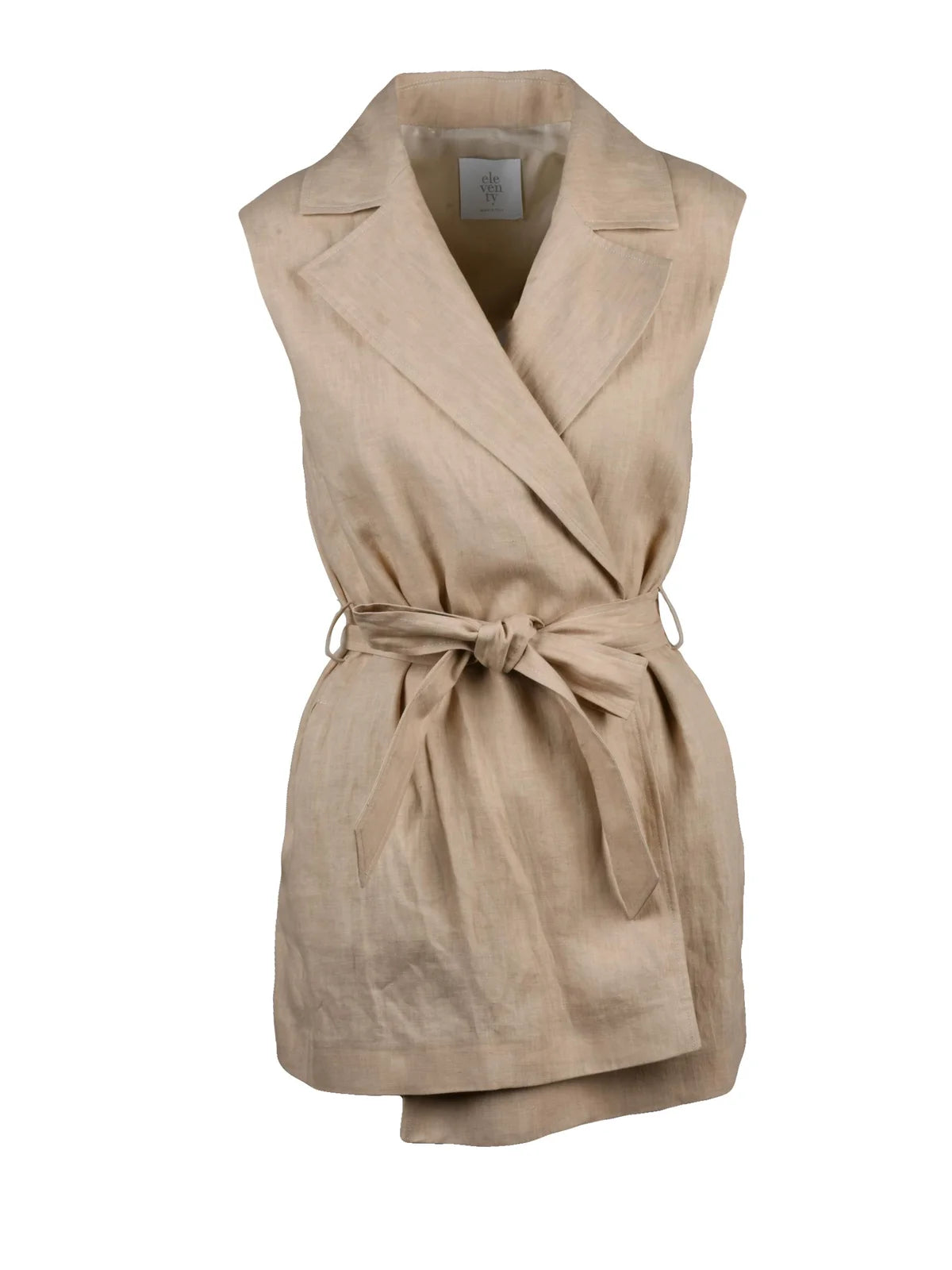 Beige Linen Vest