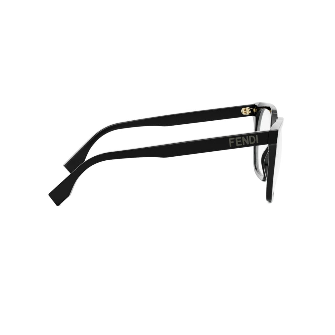 Fe50087i Oversized Black Plastic Square Frame Eyewear