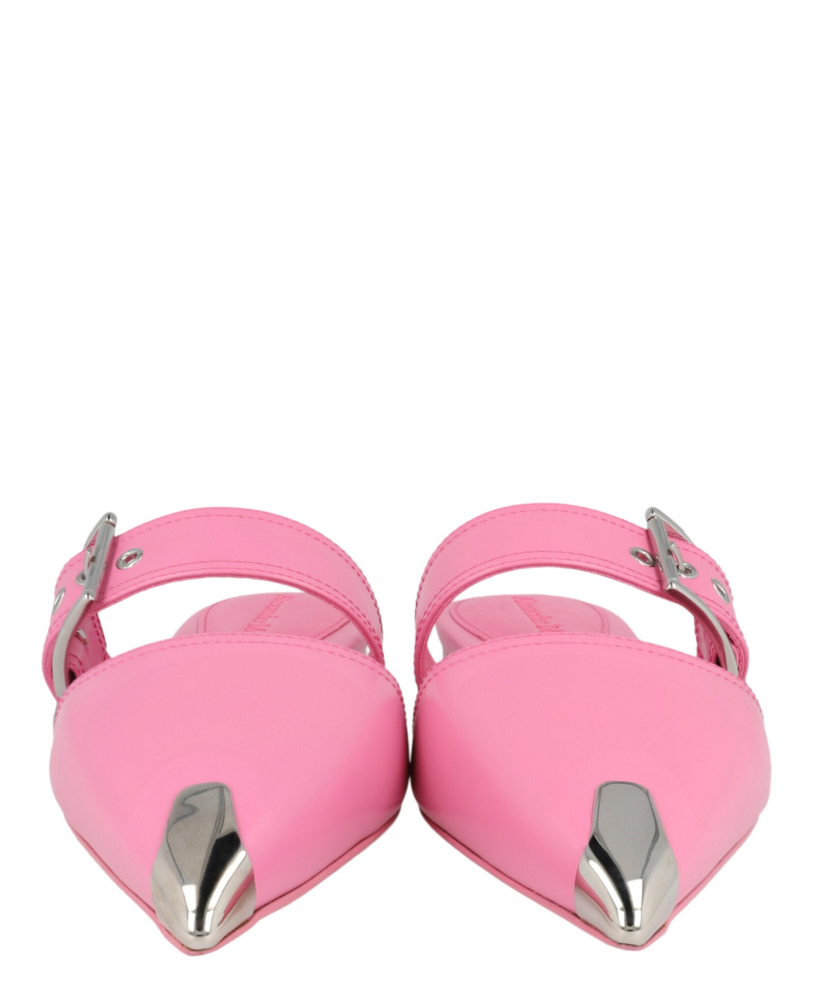Buckle Leather Mules