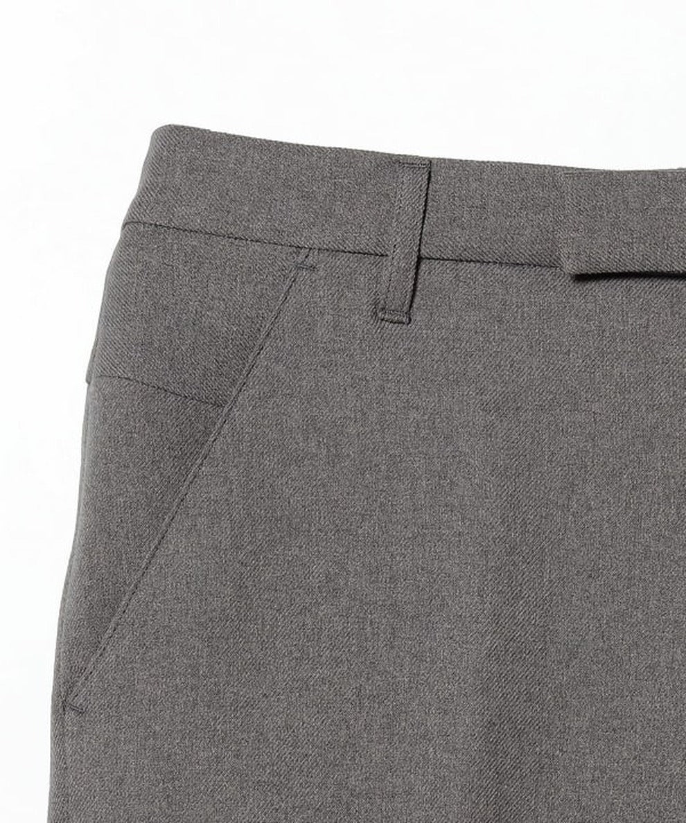 Semi-Wide Grey Trousers With Straight Silhouette