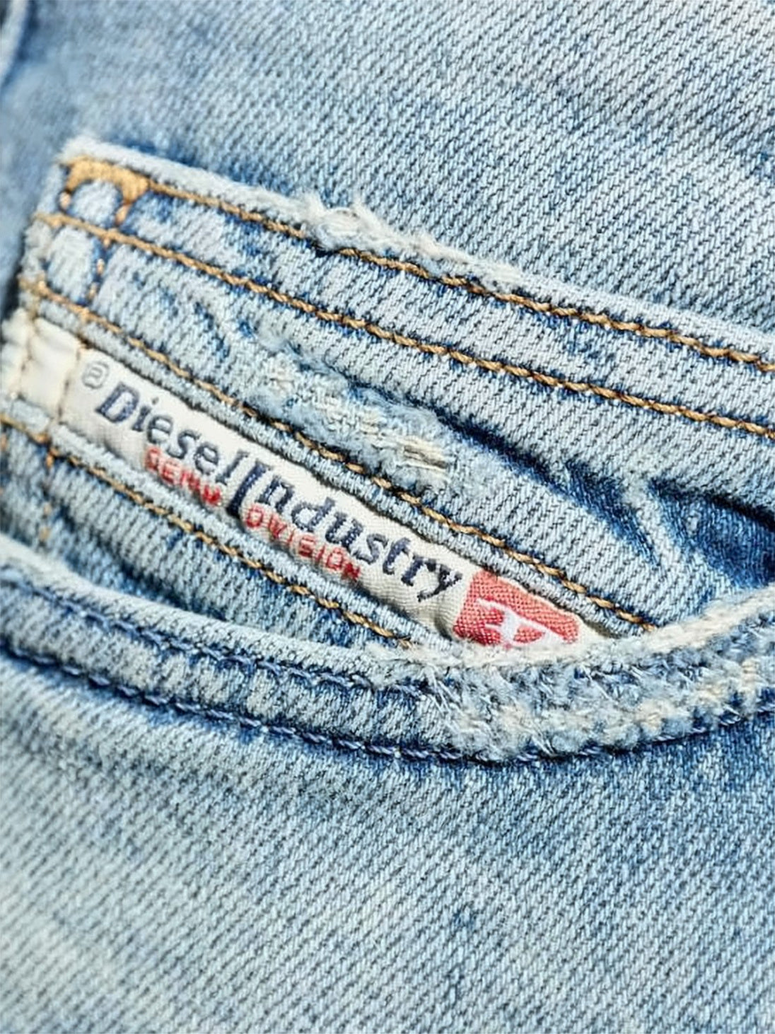 Faded Light Blue Denim Pants