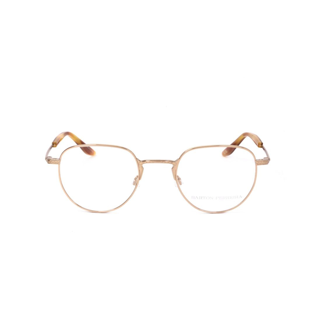 Bp5089 490ro Round Metal Frame Eyeglasses with Tortoiseshell Temple Tips