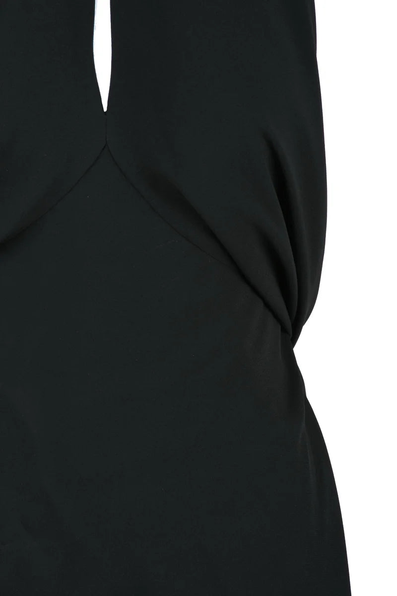 Asymmetric Long Dress - Black