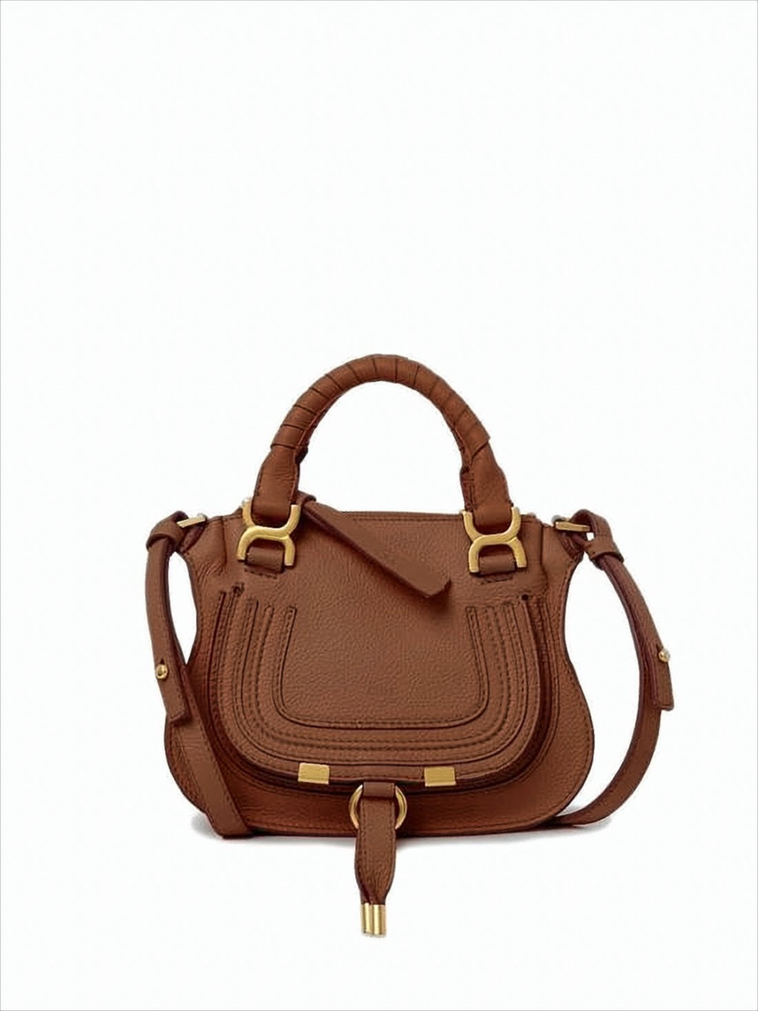 Structured Brown Calf Leather Tote Bag
