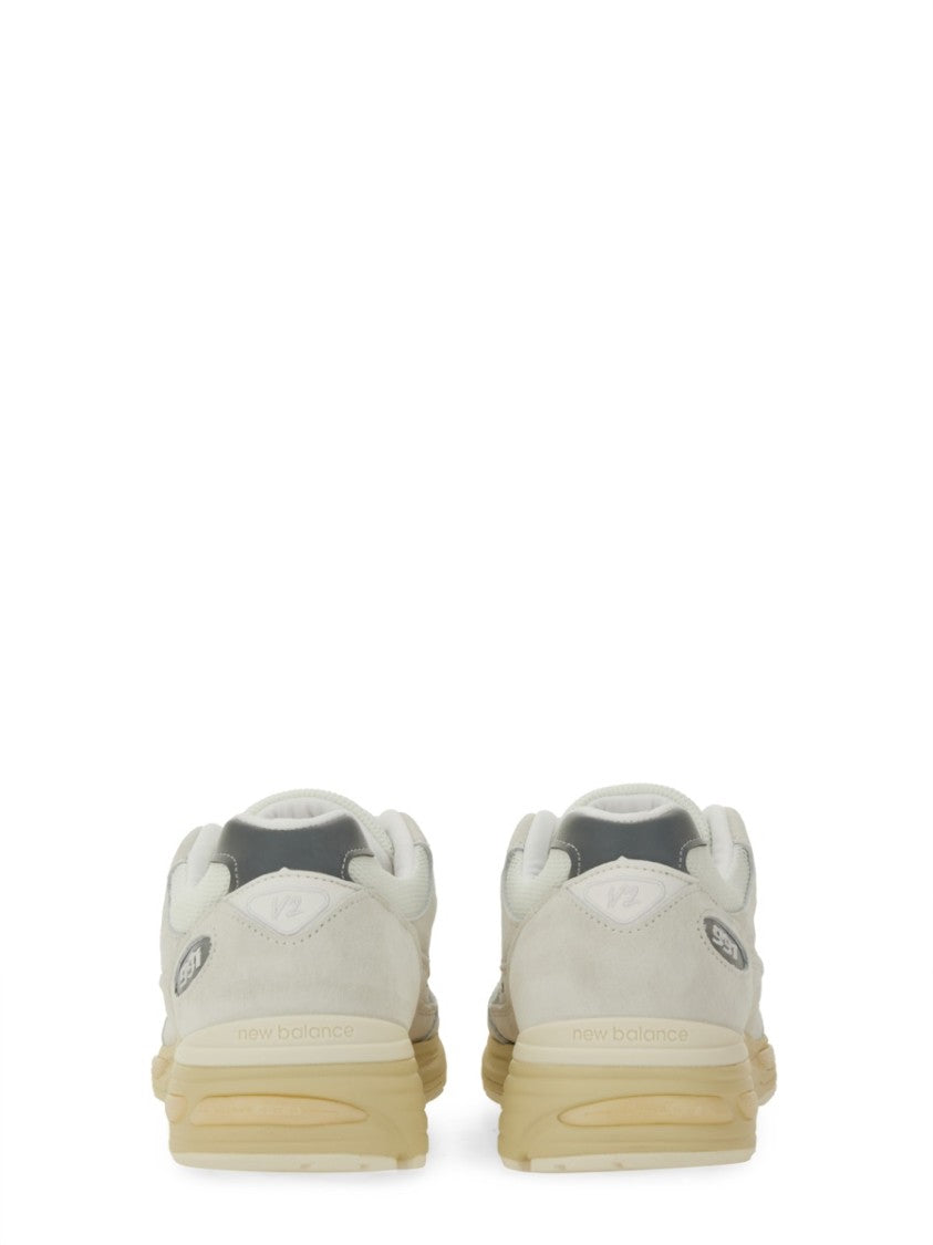 Sporty Pigskin And Mesh Sneakers With Cushioned Sole