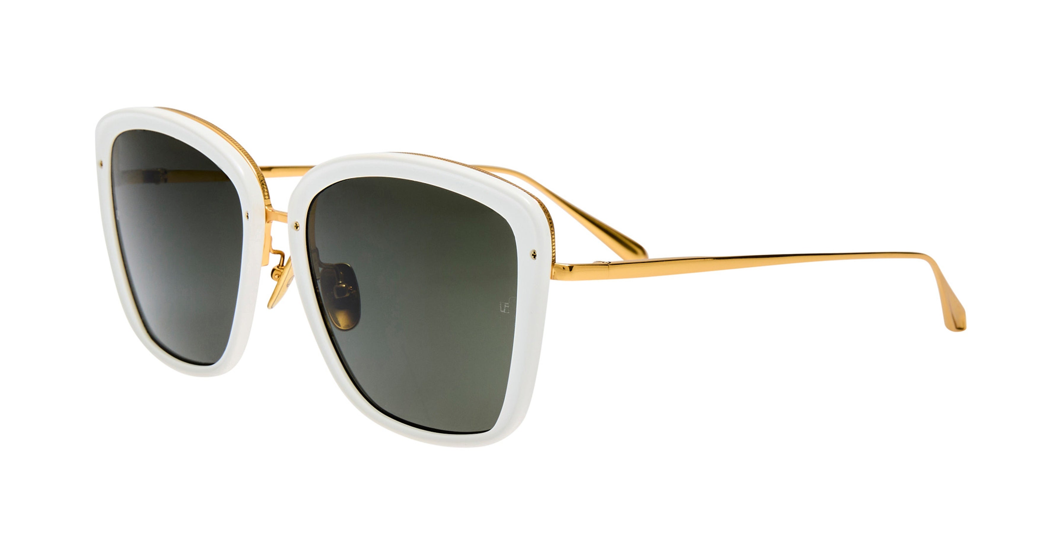 Lfl Bold Oversized Square Sunglasses with Gold-Toned Accents