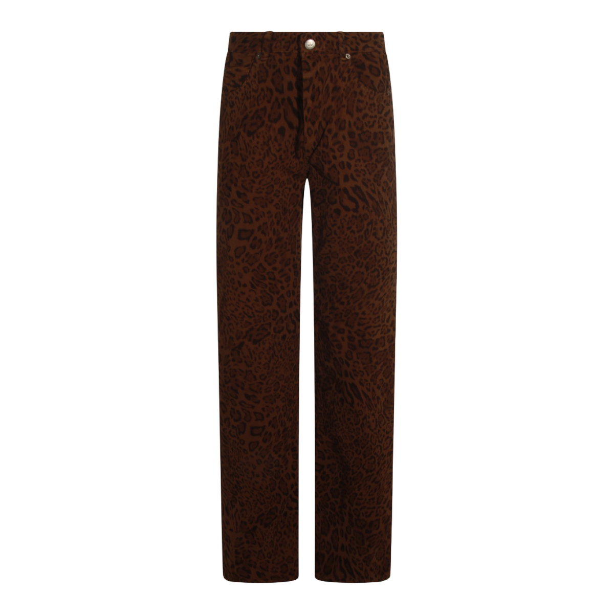 Straight-Leg Jeans with High Waist