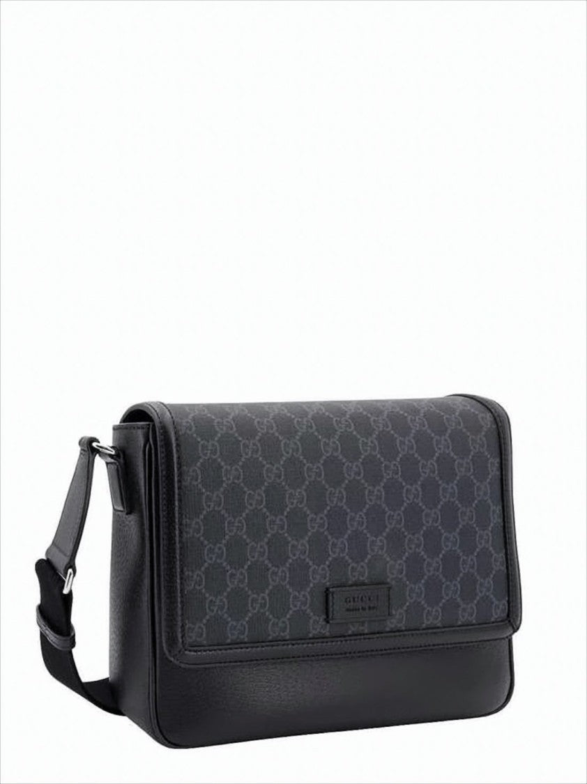 Structured Monogram Canvas Crossbody with Leather Accents