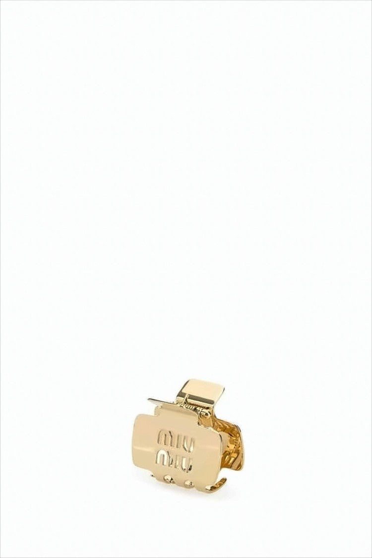 Rectangular Polished Brass Hair Clip