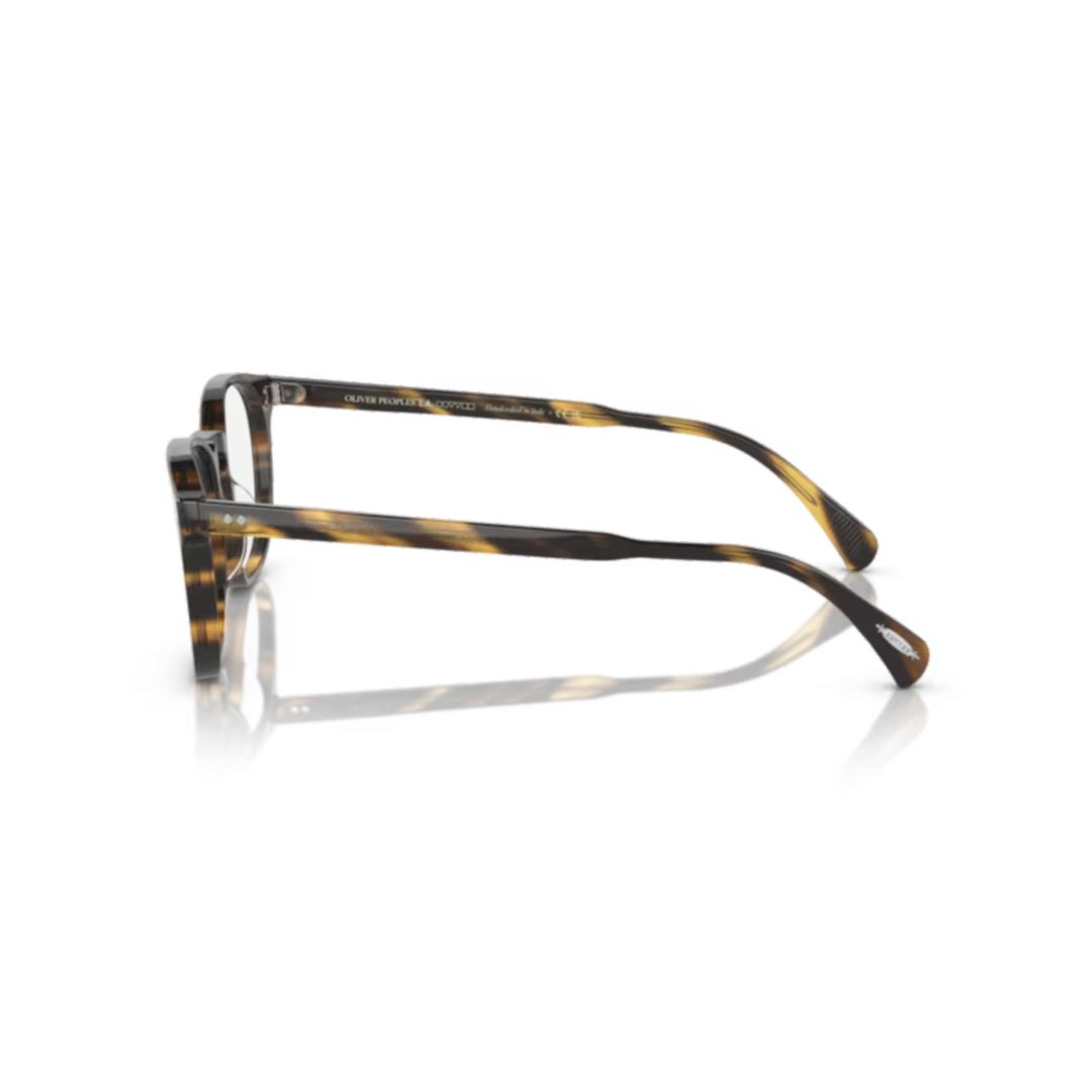 0ov5298u Tortoiseshell Round Frame Eyeglasses with Keyhole Bridge