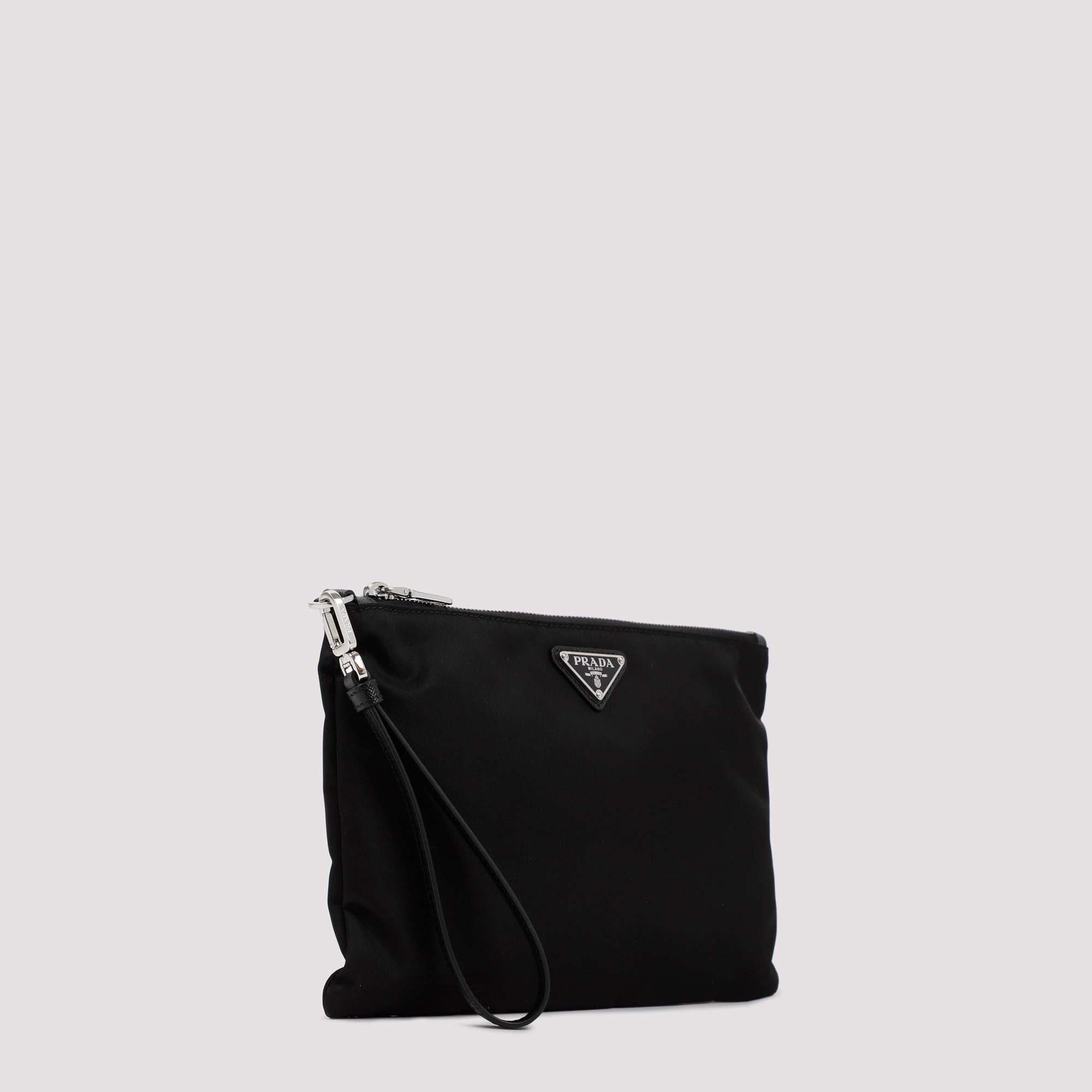 Black Tech Fabric Pouch