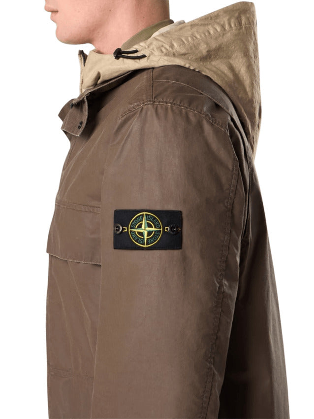 Utility Field Jacket with Glossy Rubberized Coating
