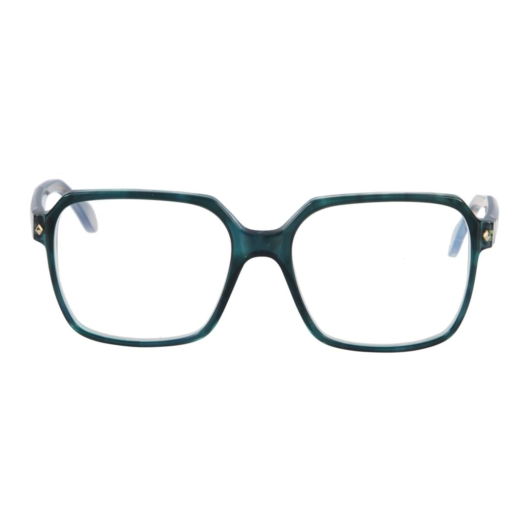 Lisa Glamour/N Oversized Square Frame Eyeglasses in Translucent Deep Green
