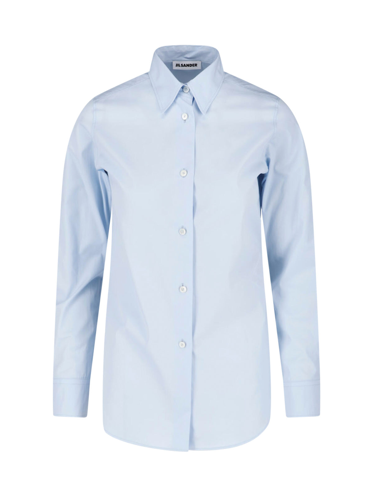 Light Blue Cotton Poplin Pointed Shirt