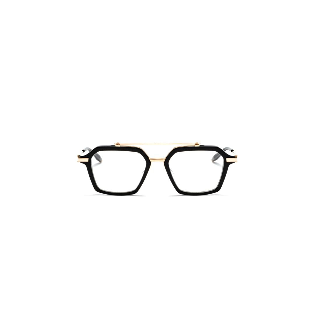 Akari Geometric Frame Optical Glasses with Bold Black Front