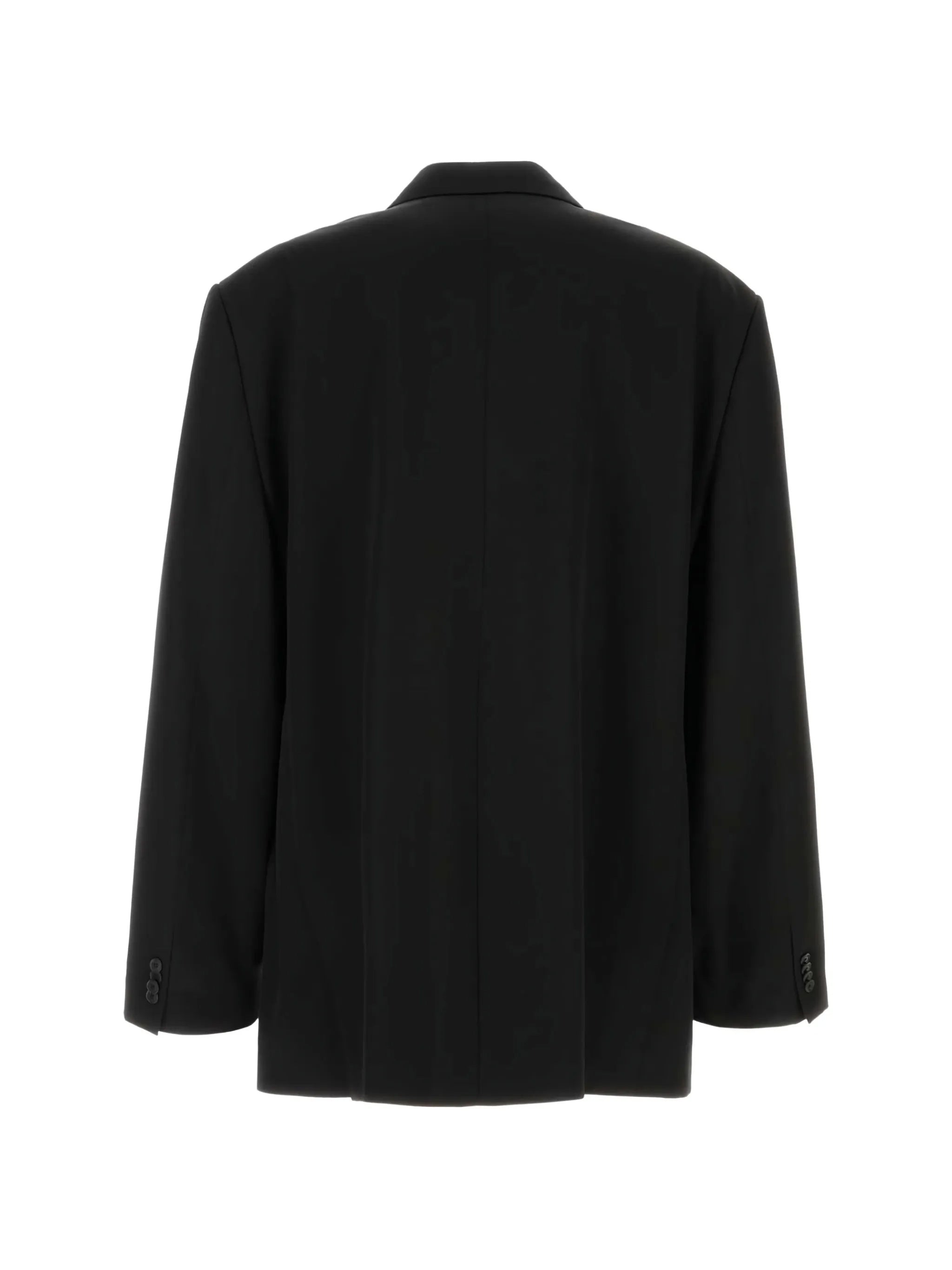 Black Tuxedo Satin Lapel Wool Jacket
