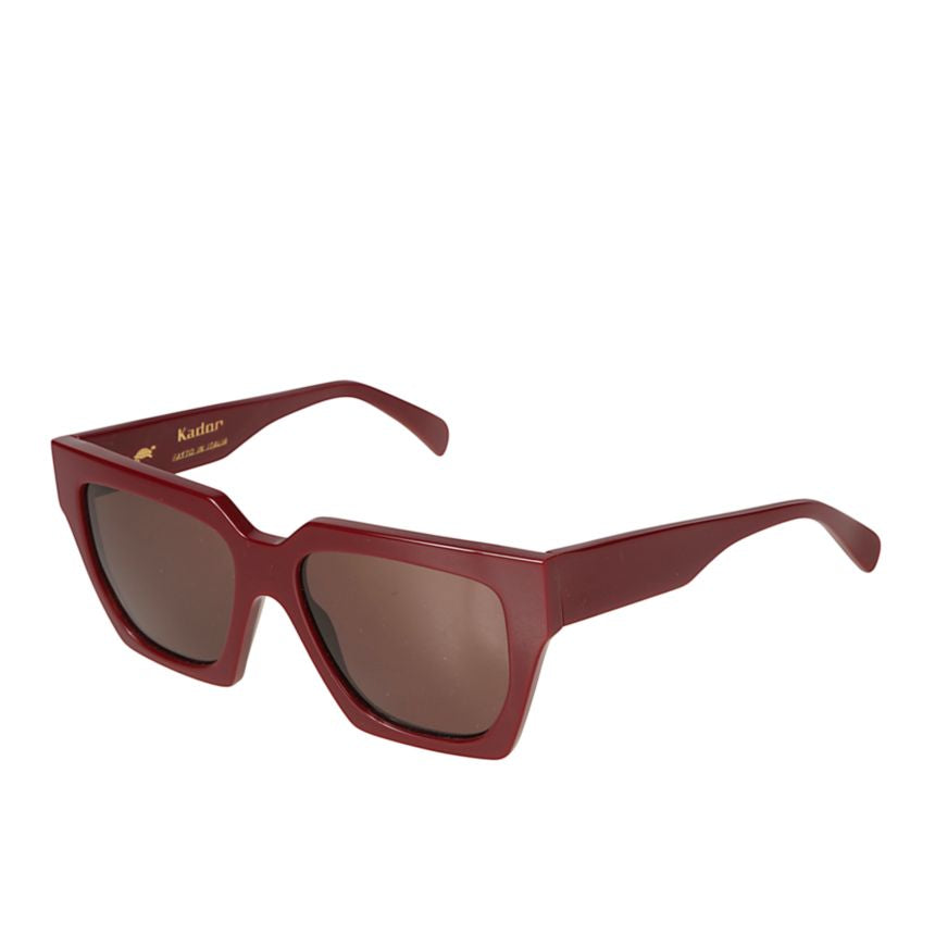 Charlize Angular Frame Sunglasses with Deep Burgundy Finish