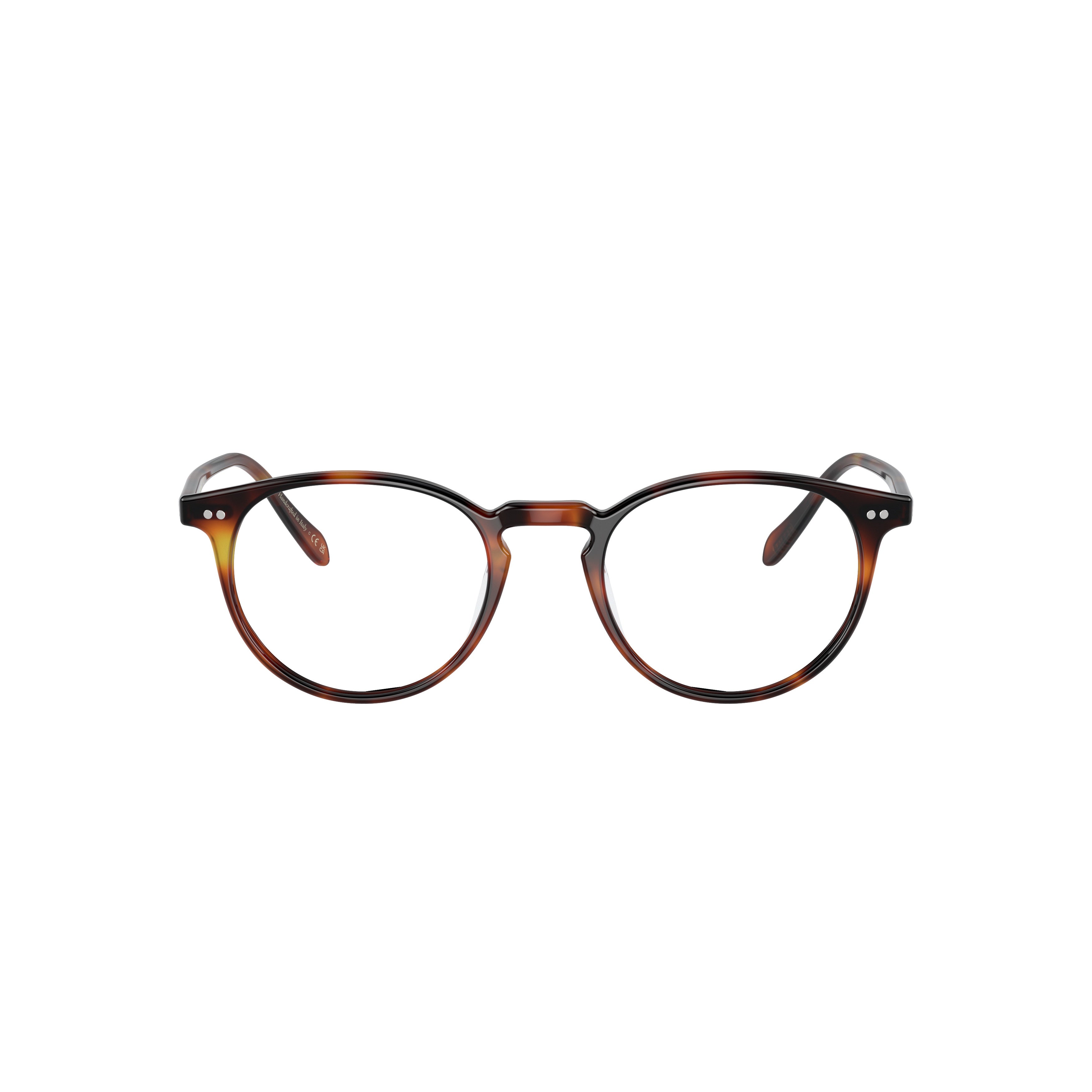 0ov5004 Classic Round Tortoiseshell Eyeglasses with Keyhole Bridge