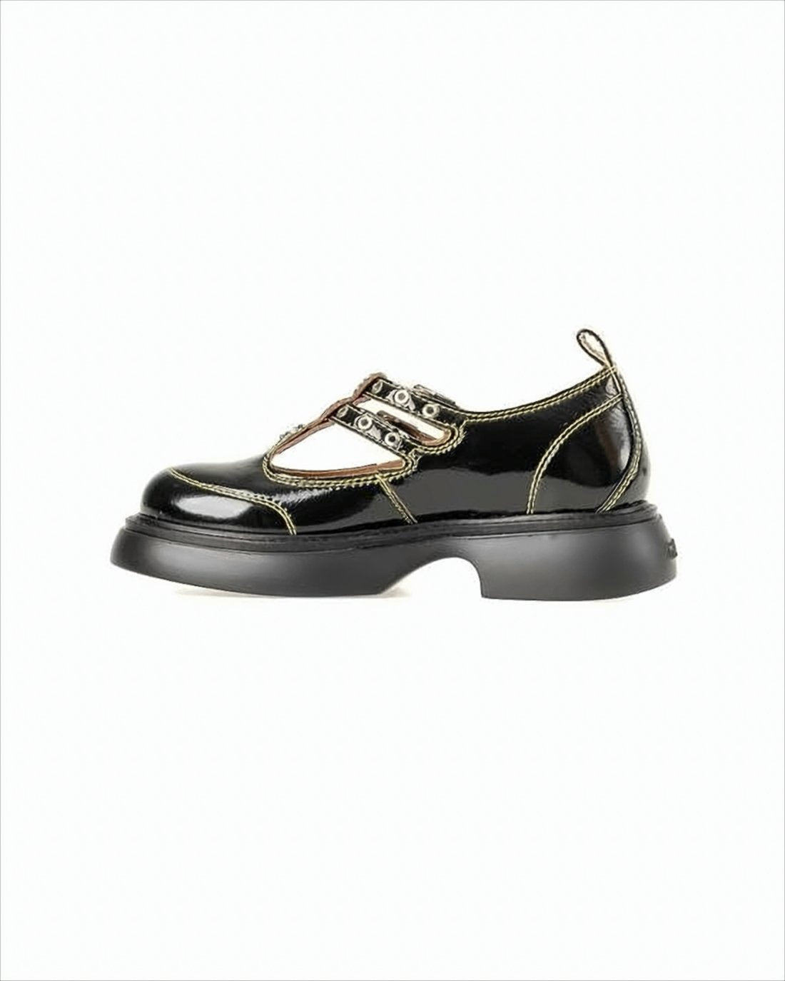 Chunky Glossy Black Loafers