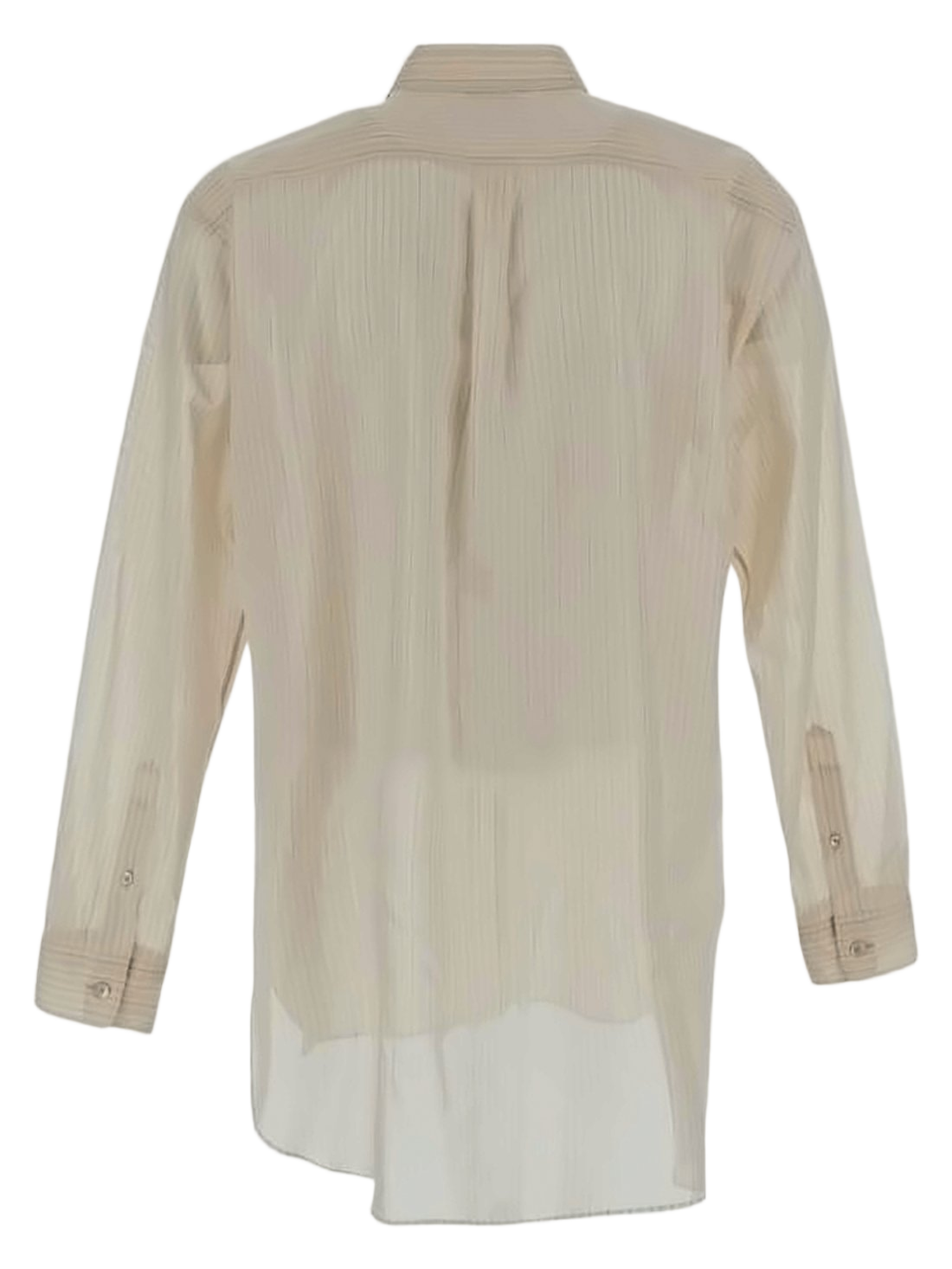 Long-Sleeve Semi-Sheer Casual Shirt
