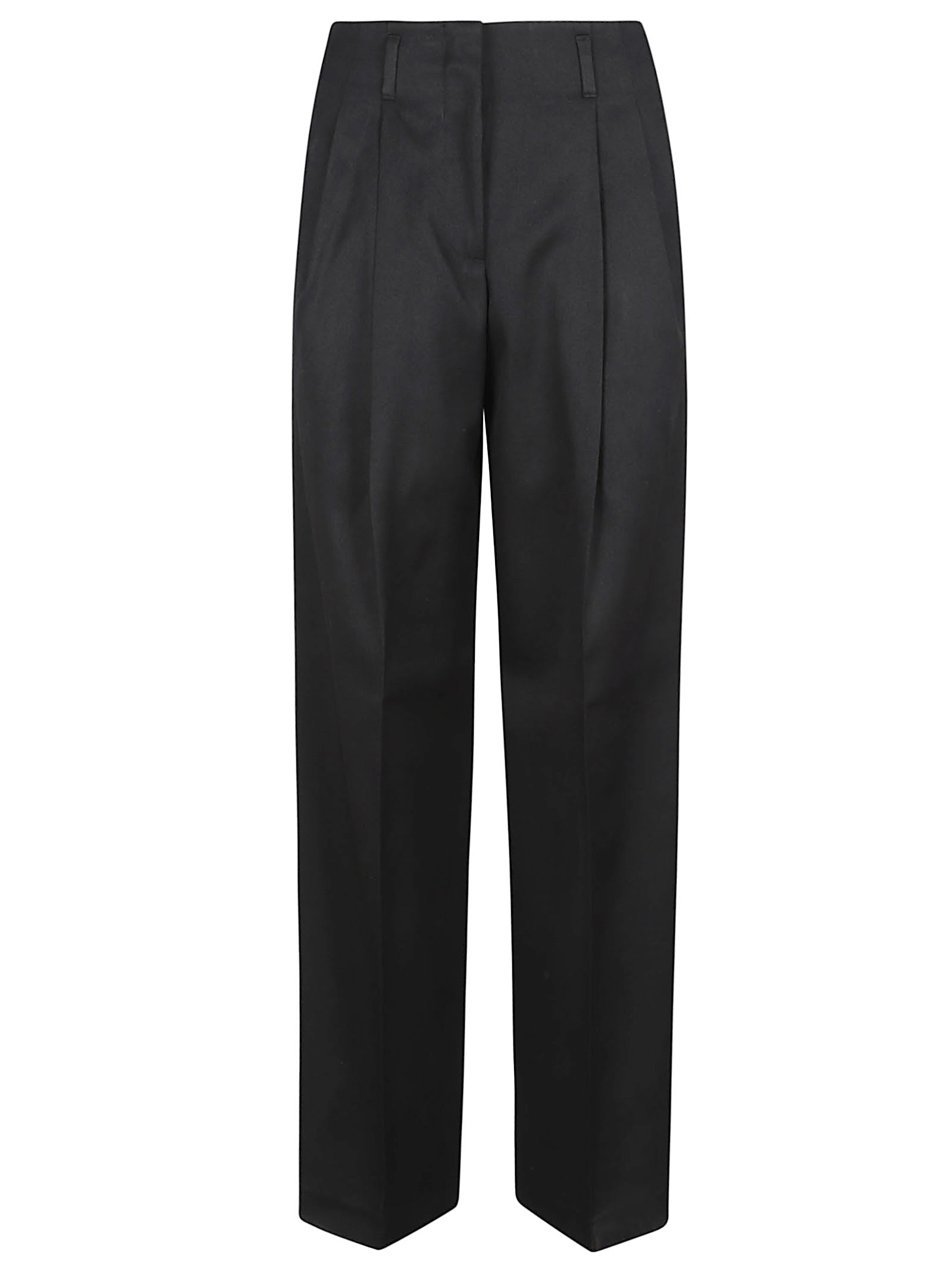 High-Waisted Black Trousers